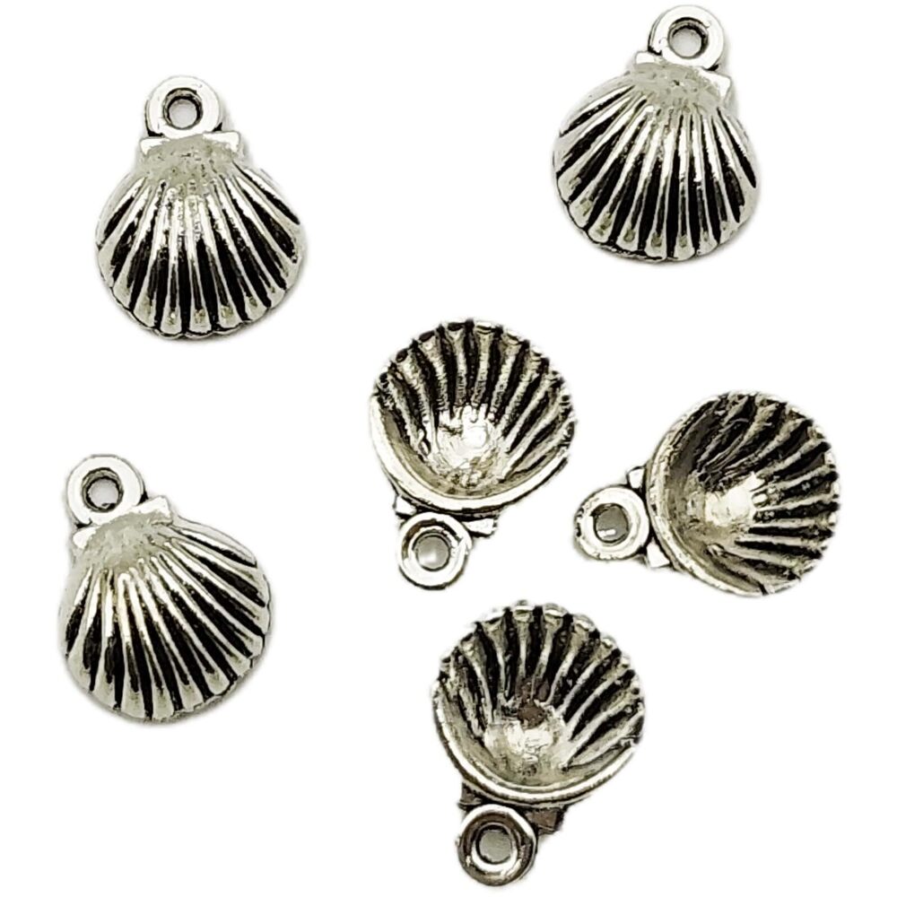 1371 50PC Alloy Shell Charms Pendants DIY Jewelry Making Accessory 12mm x